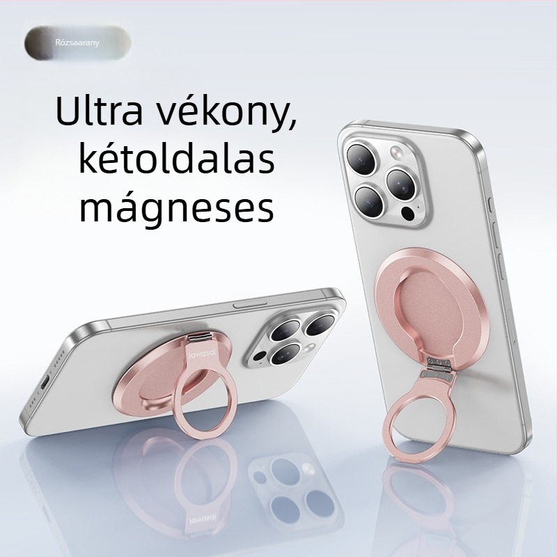 Mágneses gyűrűs telefontartó – ötvözet, összecsukható, univerzális stílus, jogosult magánmárka