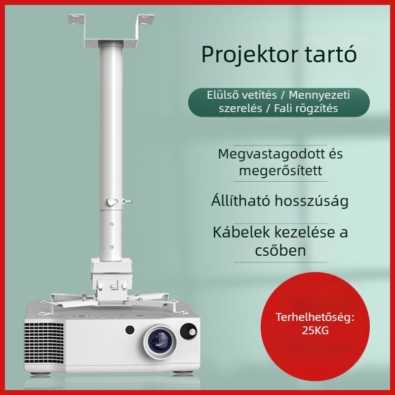 Otthoni projektorhoz univerzális tartó — Többfunkciós, kihúzható, fix, megerősített függő tartó
