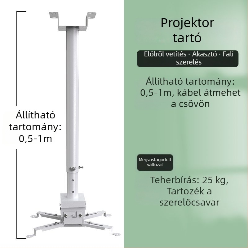 Otthoni projektorhoz univerzális tartó — Többfunkciós, kihúzható, fix, megerősített függő tartó
