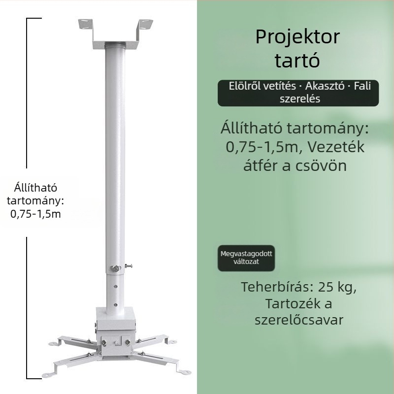 Otthoni projektorhoz univerzális tartó — Többfunkciós, kihúzható, fix, megerősített függő tartó