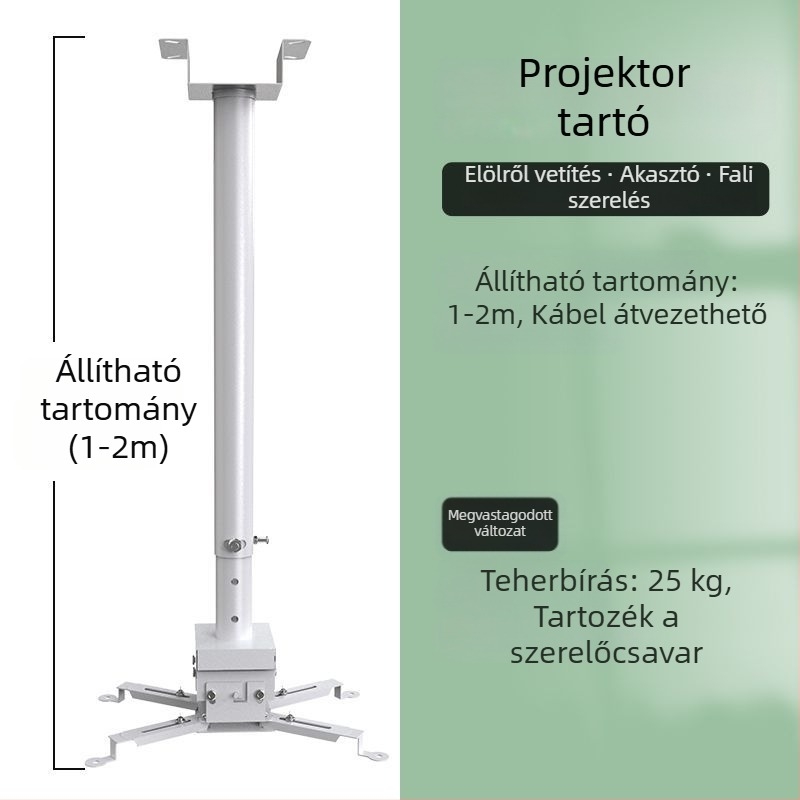 Otthoni projektorhoz univerzális tartó — Többfunkciós, kihúzható, fix, megerősített függő tartó