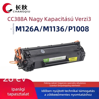Long Autumn CC388XX tonerkazetta HP LaserJet M126a/M126nw, M1136, P1108 – 3000 oldal, nagy kapacitás, újratölthető, kompatibil CC388A/CC388X