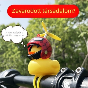 Kerékpár csengő kis kacsa díszítéssel, műanyagból, márka Senowoiry/ji rui, modell Little Yellow Duck Decoration