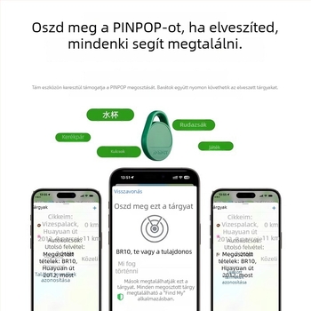 Momis Br10 TPU elvesztés elleni nyomkövető címke iOS-hoz, 10 g