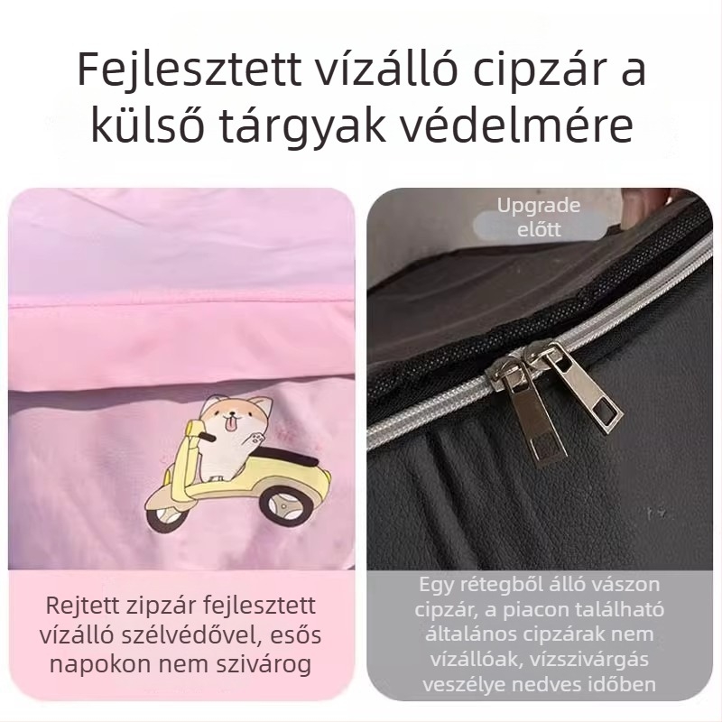 Elektromos kerékpár kosárvédő — mikroszálas bőr, univerzális por- és napvédelmi védelem