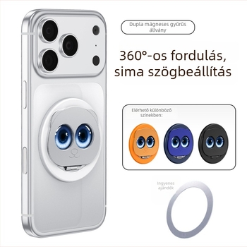 Panda mágneses telefontartó, dupla összecsukható, MagSafe-kompatibilis, 360°-os forgás, fém