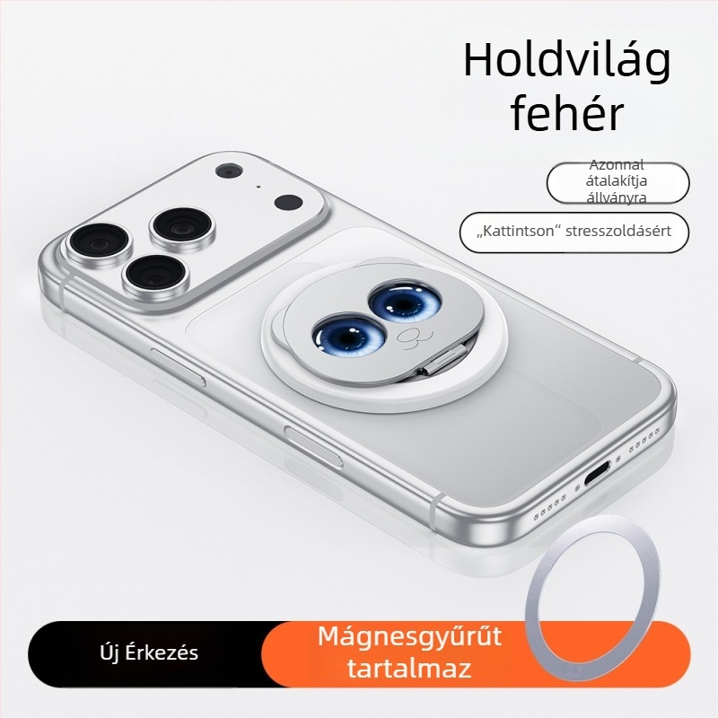 Panda mágneses telefontartó, dupla összecsukható, MagSafe-kompatibilis, 360°-os forgás, fém