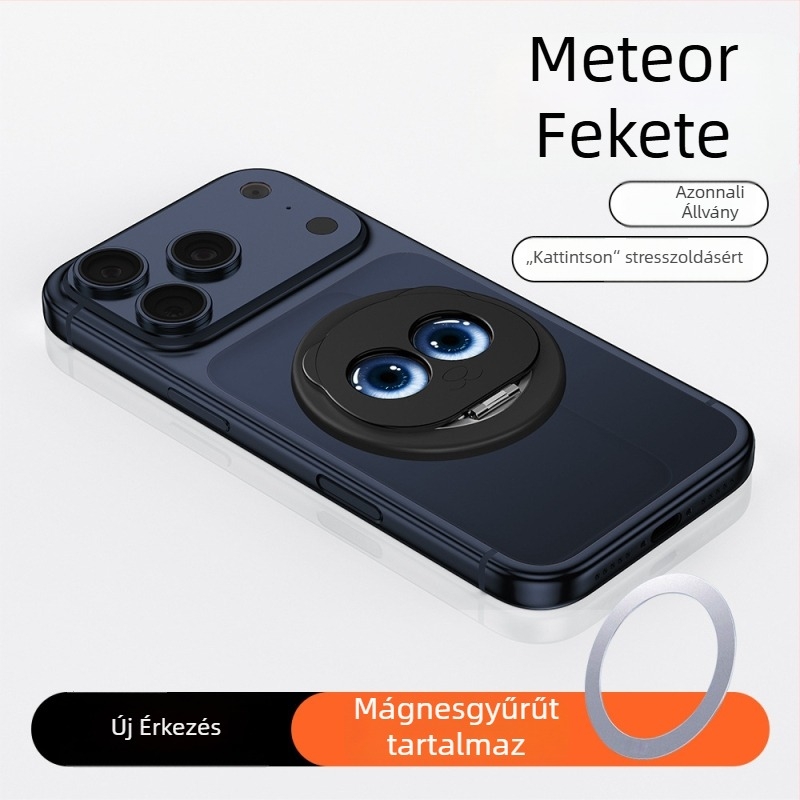 Panda mágneses telefontartó, dupla összecsukható, MagSafe-kompatibilis, 360°-os forgás, fém