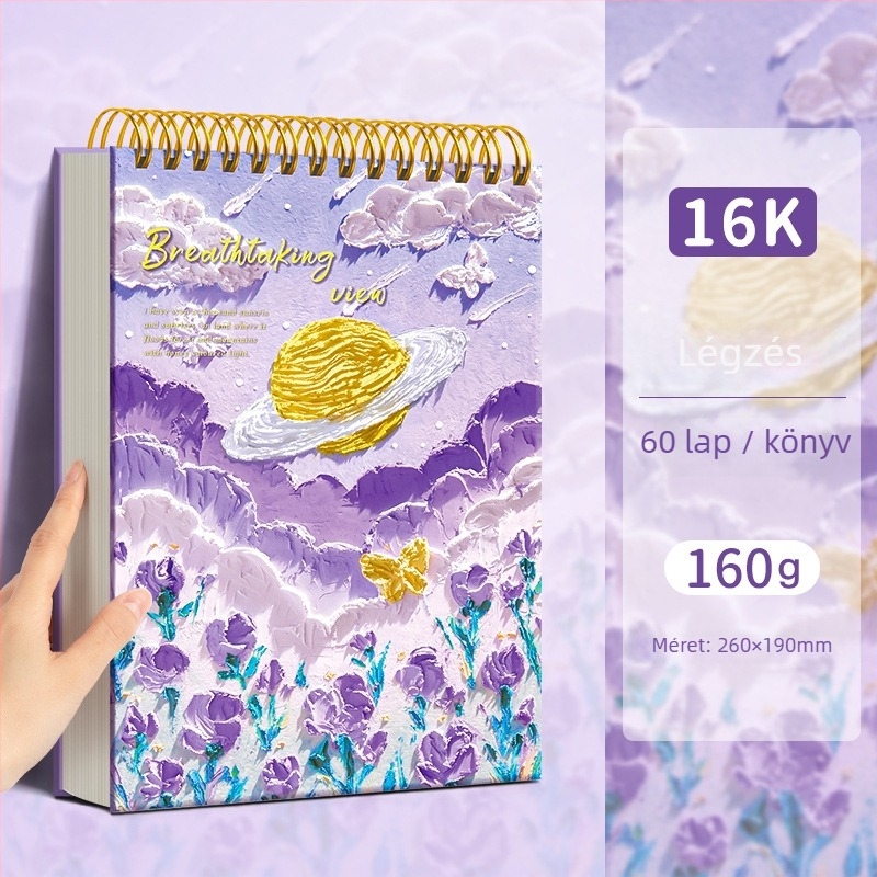 Olajfestés skiccfüzet Four Seasons, modell Sjnh-oil painting sketchbook, sorozat Oil painting sketchbook, 80 oldal, papír 80 g/m²