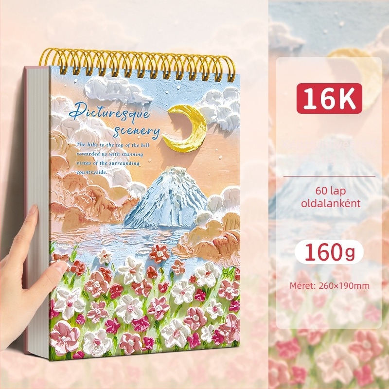 Olajfestés skiccfüzet Four Seasons, modell Sjnh-oil painting sketchbook, sorozat Oil painting sketchbook, 80 oldal, papír 80 g/m²