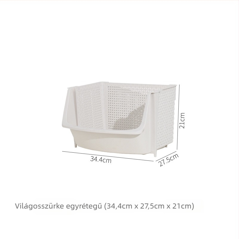 Konyhai tároló polc — többfunkciós, műanyag, padlóra álló polc, modern minimalist dizájn