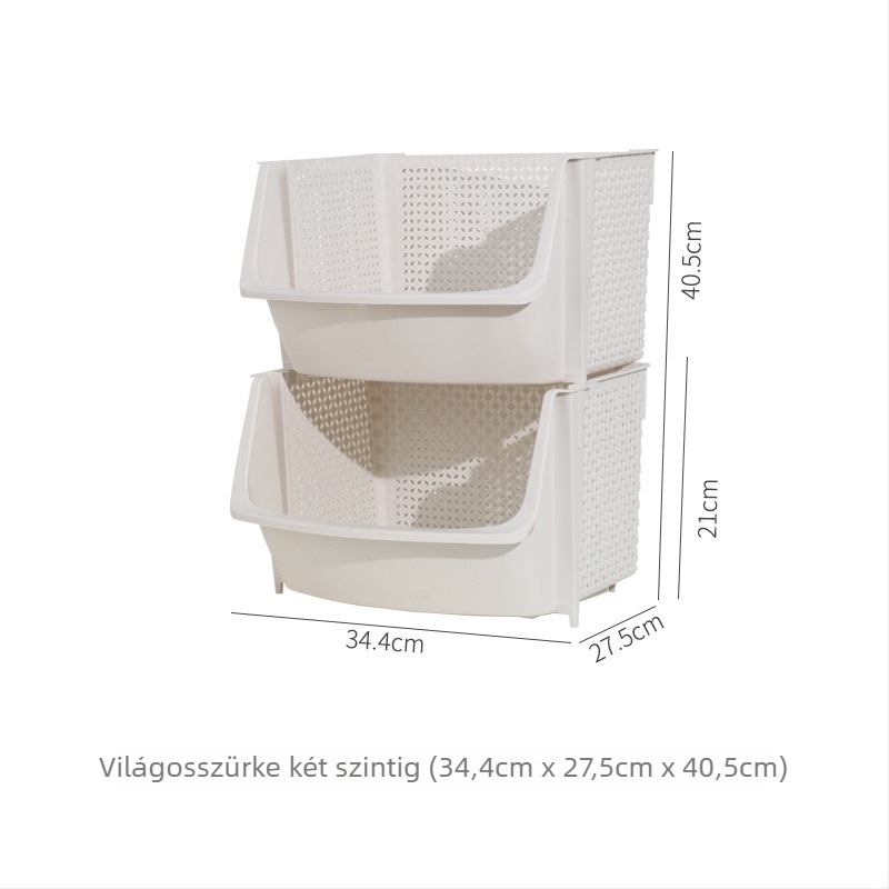 Konyhai tároló polc — többfunkciós, műanyag, padlóra álló polc, modern minimalist dizájn