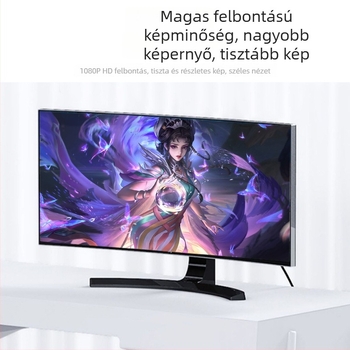 Jinghua DP–HDTV adapter, 4K/1080p támogatás, aranyozott csatlakozók, 0,1 m kábel