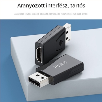 Jinghua DP–HDTV adapter, 4K/1080p támogatás, aranyozott csatlakozók, 0,1 m kábel
