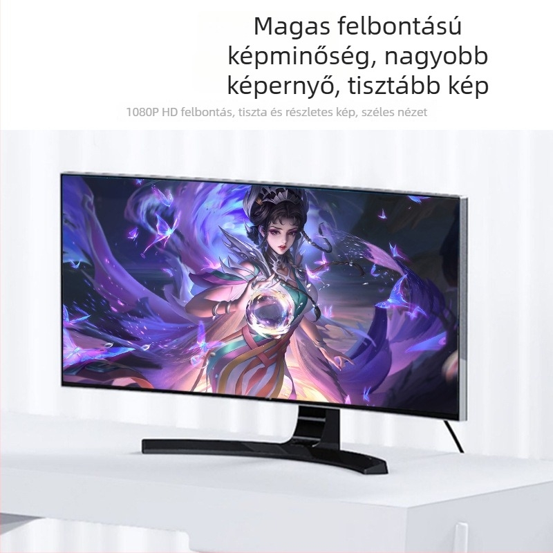 Jinghua DP–HDTV adapter, 4K/1080p támogatás, aranyozott csatlakozók, 0,1 m kábel