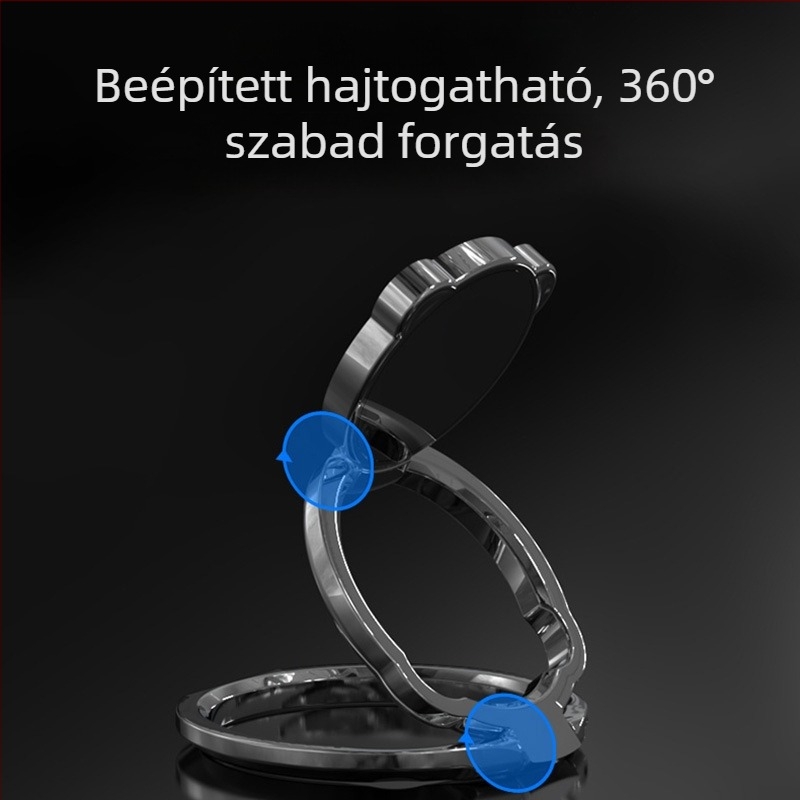 Ötvözetből készült telefon tartó gyűrűvel, összecsukható, általános modell, általános stílus, testreszabás támogatott