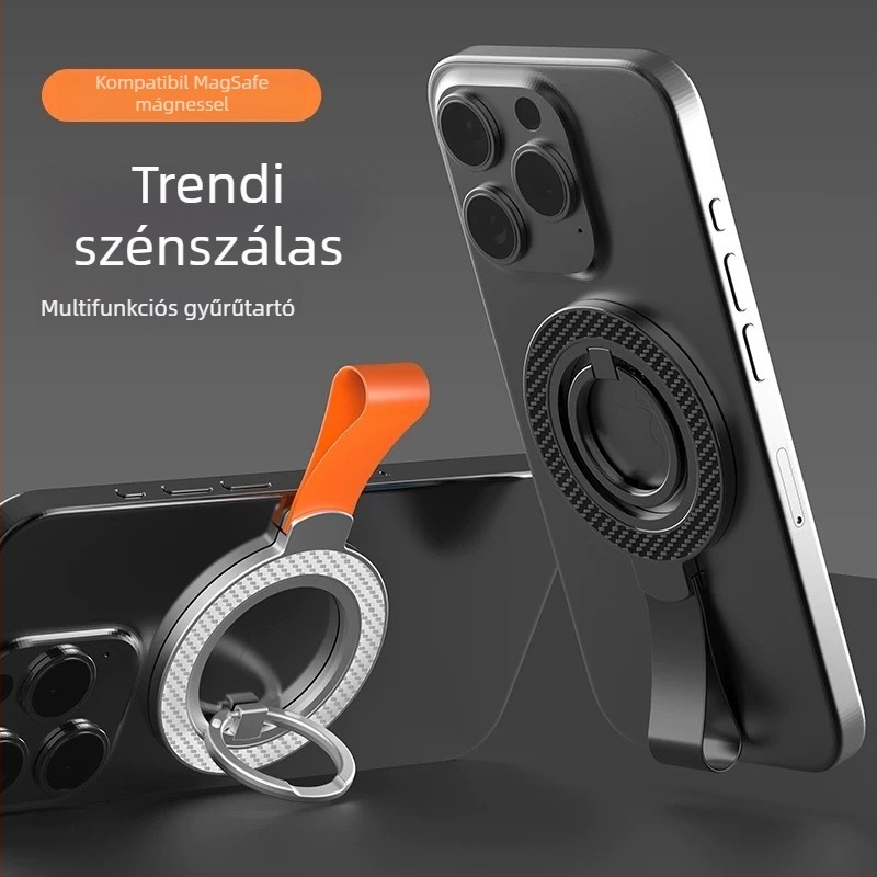 Mágneses gyűrűtartó, cinkötvözet + szilikon, univerzális, testreszabható