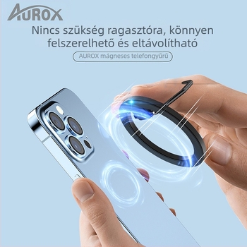 Apple iPhone 12/13-hoz gyűrűtartó, alumíniumötvözet, mágneses asztali állvány, XH-08 modell