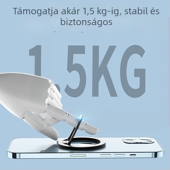Apple iPhone 12/13-hoz gyűrűtartó, alumíniumötvözet, mágneses asztali állvány, XH-08 modell