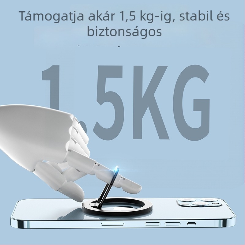 Apple iPhone 12/13-hoz gyűrűtartó, alumíniumötvözet, mágneses asztali állvány, XH-08 modell