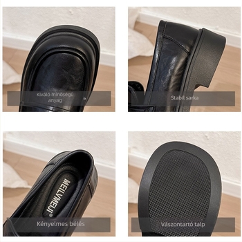 Női loaferek, casual stílus, kerek orr, felsőrész: mesterséges fleece, gumi talp, középmagas sarok 3-5 cm