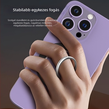 Mágneses gyűrűs telefon-tartó — asztali forgó tartó, ABS+Ötvözet, testre szabható