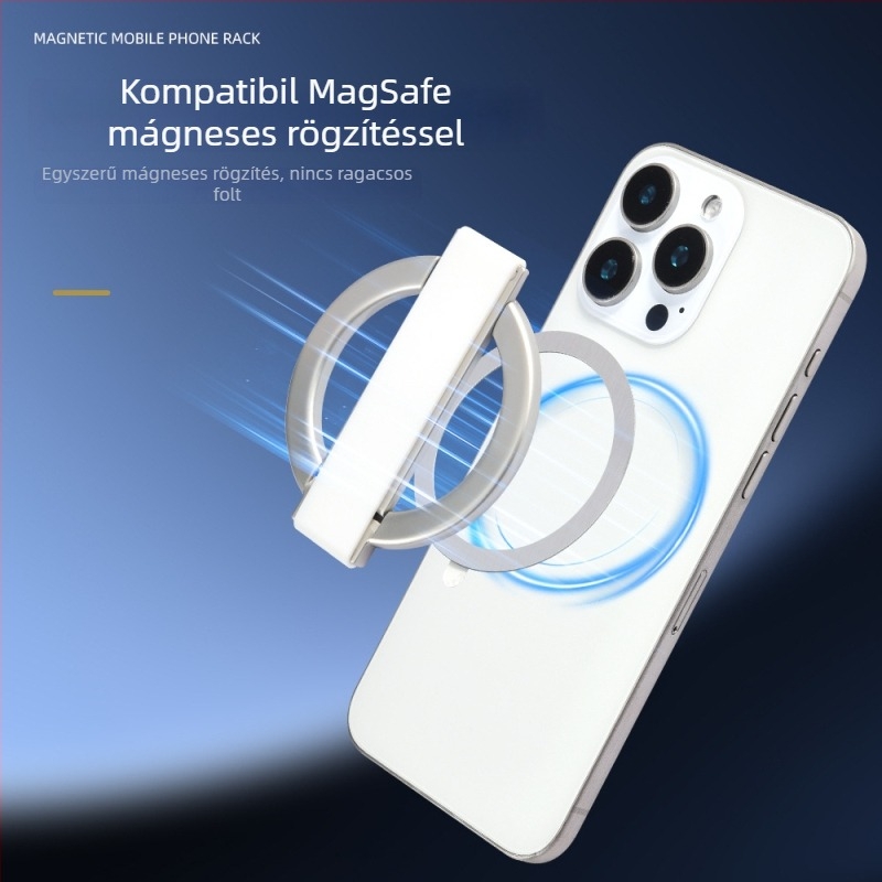 Mágneses telefon-tartó szilikon pánttal és csukló tartóval — fém univerzális tartó Huawei és Apple készülékekhez