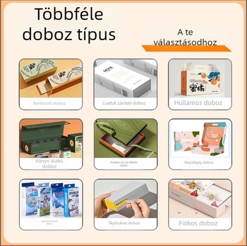 Személyre szabott színes dobozos csomagolás ablakkal digitális termékekhez; kartondoboz; logó nyomtatás; 300–400 g/m² papír; színes nyomtatás