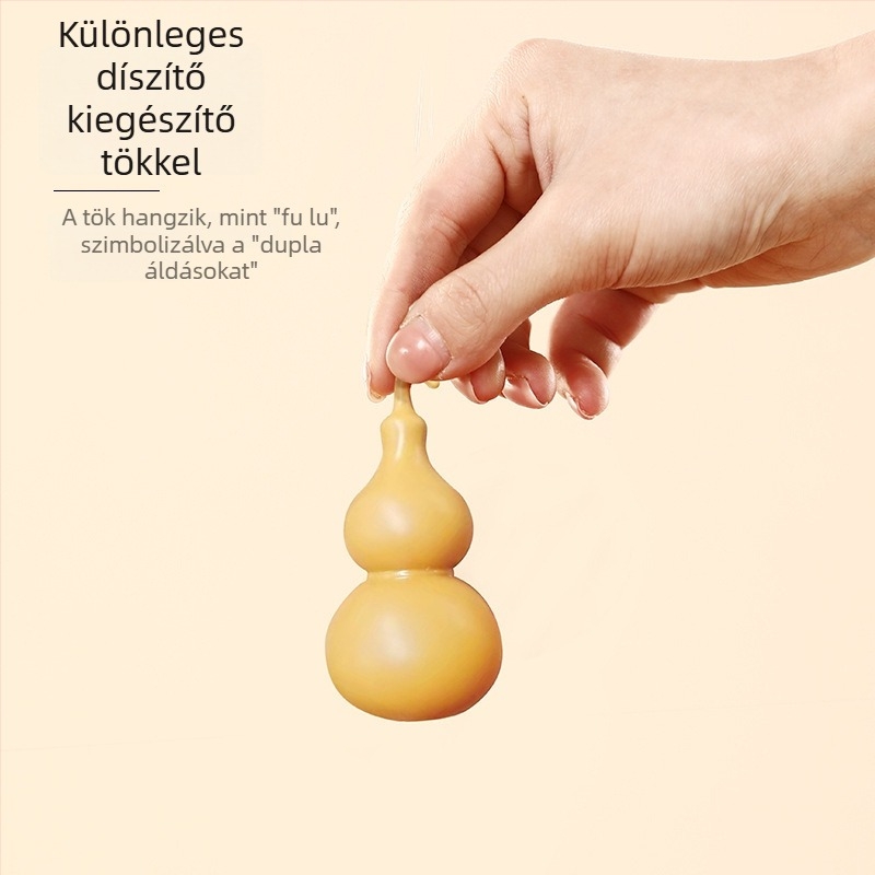 2026-os Ló éve tök harang díszfüggő — kínai újév ünnepi dekoráció, Happy togethers, csomagolás Opp zacskó, anyag: Egyéb