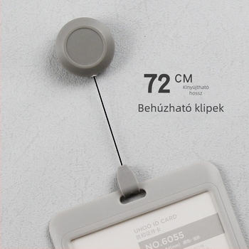 Visszahúzható azonosító kártyatartó orvosok és ápolók számára, badge-klip, műanyagból, logó nyomtatás, testreszabás