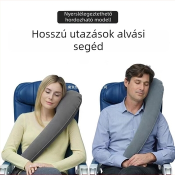 Utazó párna ív alakú, felfújható, PVC környezetbarát anyagból, Modell 6086, Súly 160 g