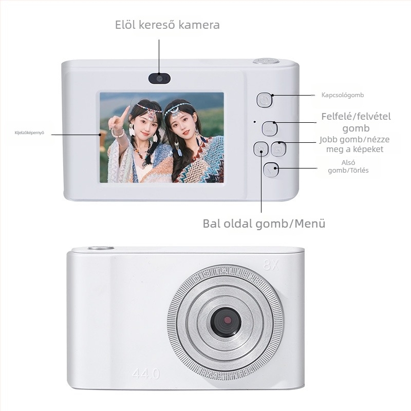 Digitális kamera CMOS szenzorral, 1.0/1.7 colos, 24 MP+, 8x optikai zoom, 2,3 colos LCD, USB 3.0