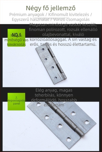 Autonomy vasból készült pánt, általános vastag pánt, modell 1, fa ajtókhoz