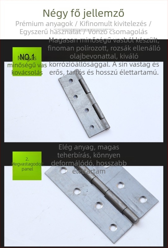 Autonomy vasból készült pánt, általános vastag pánt, modell 1, fa ajtókhoz