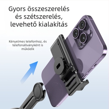 Okostelefonhoz készült gimbal AI arcfelismeréses követéssel, 360° asztali tartó, univerzális telefonkompatibilitás, alkalmazás nélkül, tömeg 248 g, Tokqi/Tuoyi P03