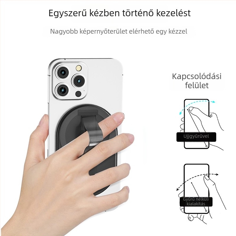 Gyűrűs tartó telefonhoz, mágneses asztali tartó MagSafe-kompatibilis iPhone 15/14/13