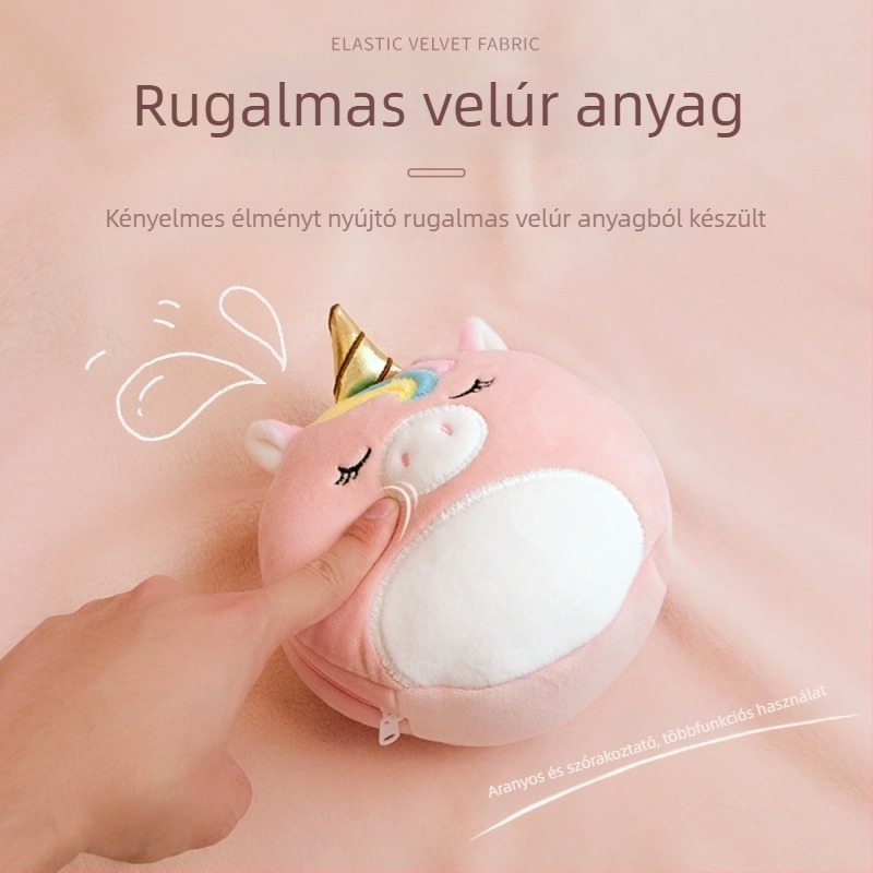 U-alakú utazó nyakpárna szemkötővel, töltet: poliészter rost; anyag: poliészter-pamut keverék; súly: 0–0.5 kg; magasság: 5.1–10 cm