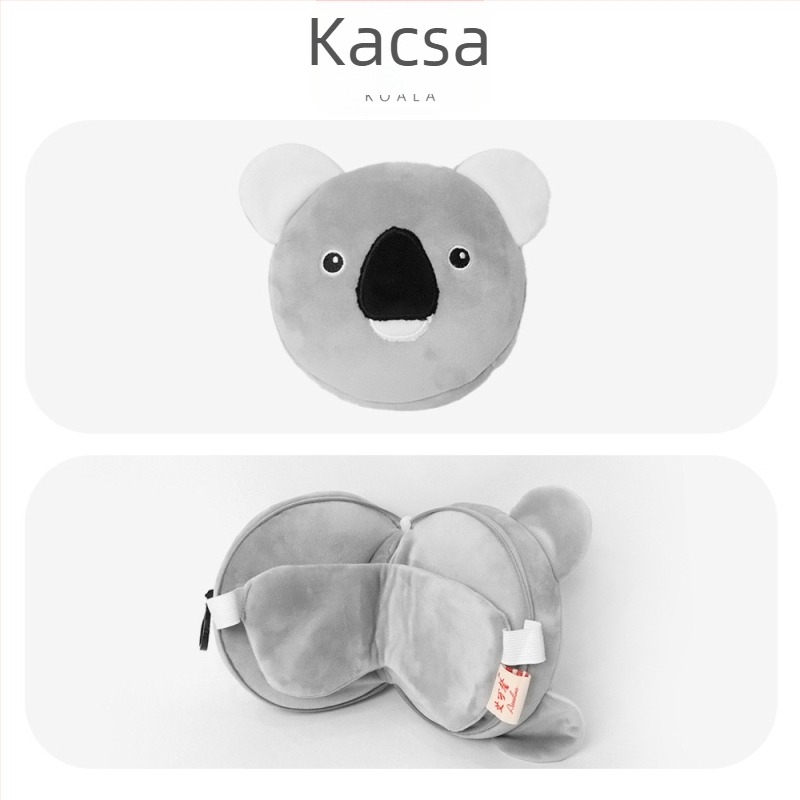 U-alakú utazó nyakpárna szemkötővel, töltet: poliészter rost; anyag: poliészter-pamut keverék; súly: 0–0.5 kg; magasság: 5.1–10 cm