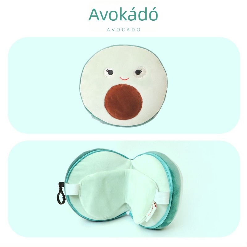U-alakú utazó nyakpárna szemkötővel, töltet: poliészter rost; anyag: poliészter-pamut keverék; súly: 0–0.5 kg; magasság: 5.1–10 cm