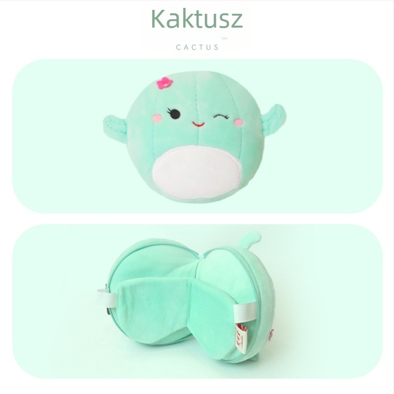 U-alakú utazó nyakpárna szemkötővel, töltet: poliészter rost; anyag: poliészter-pamut keverék; súly: 0–0.5 kg; magasság: 5.1–10 cm