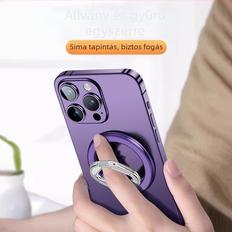 Kétoldalú mágneses gyűrűtartó telefonhoz, kerek, fémből készült összecsukható állvány, kreatív és többfunkciós