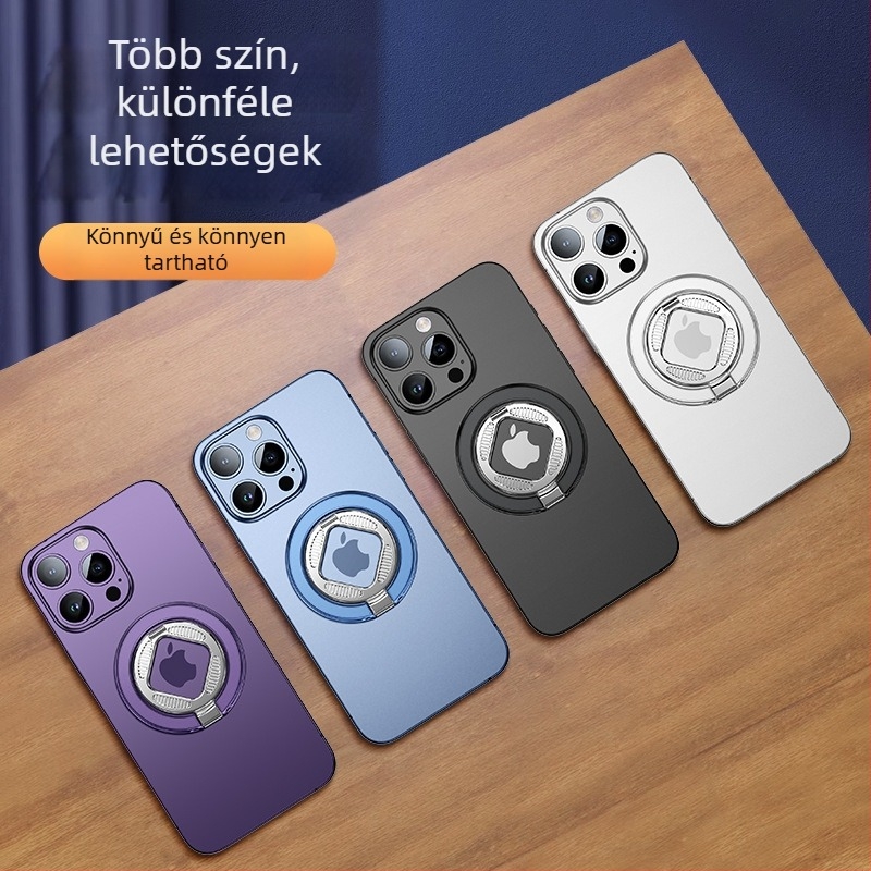Kétoldalú mágneses gyűrűtartó telefonhoz, kerek, fémből készült összecsukható állvány, kreatív és többfunkciós