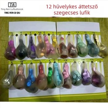 Latex díszítő lufi lánc készlet, kerek lufik nyomtatott logóval — Tingren