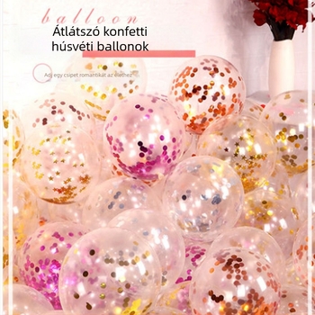 Latex díszítő lufi lánc készlet, kerek lufik nyomtatott logóval — Tingren