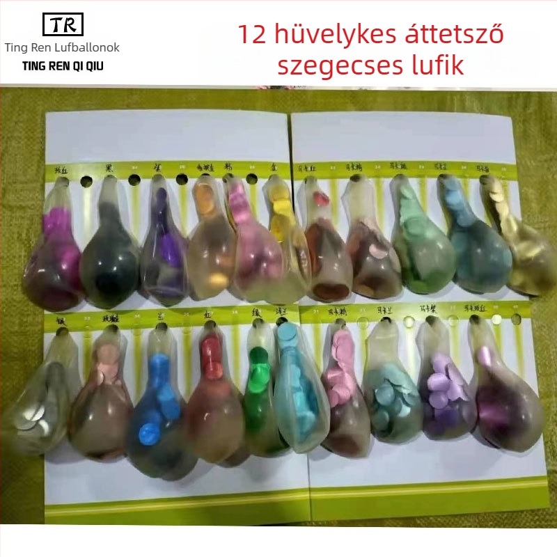 Latex díszítő lufi lánc készlet, kerek lufik nyomtatott logóval — Tingren
