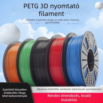 PETG filament kerek keresztmetszetű 3D nyomtatáshoz