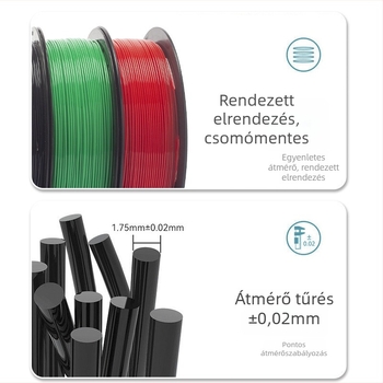 PETG filament kerek keresztmetszetű 3D nyomtatáshoz