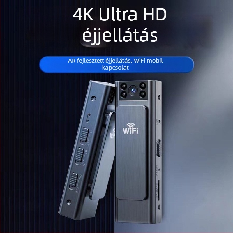 Mellkasra szerelt testkamera – 10x optikai zoom, 1080p felvétel, 5 MP szenzor, Wi-Fi