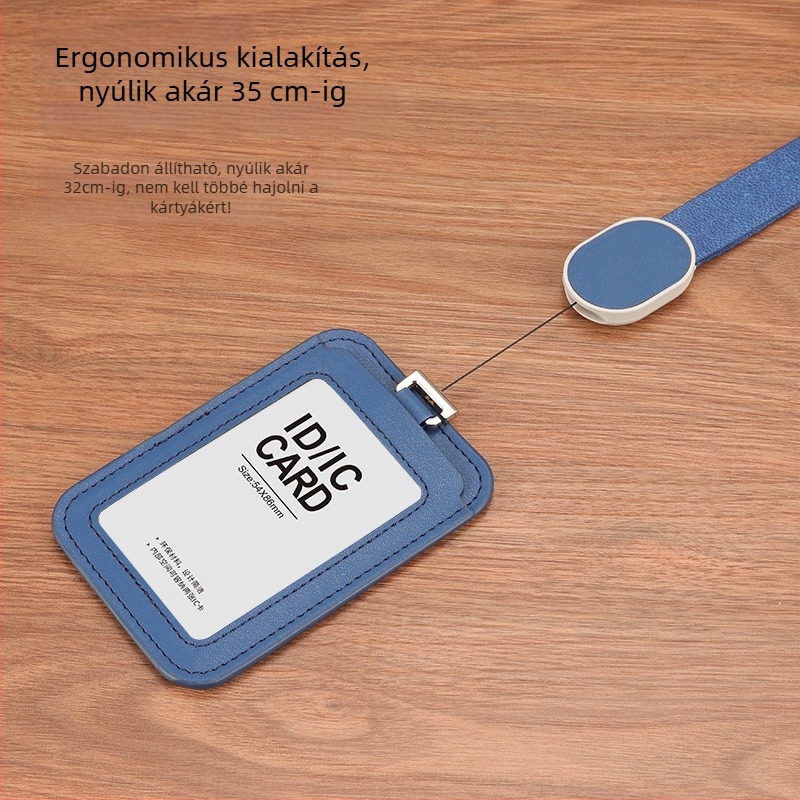  Dolgozói kártyatartó és badge készlet bőrből, modern minimalist design és magáncímke licenceléssel.