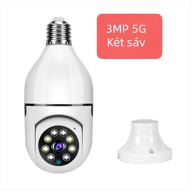 Vezeték nélküli izzó-stílusú kamera, 1080p, 3,6 mm objektív, éjjellátás IR 20 m-ig, tápellátás 110-240V